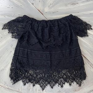 Black lace top